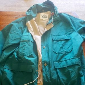 Vintage Emerald Green Woolrich Utility/Rain Jacket